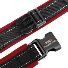 Personalized Neoprene Padded Reflective Dog Collar