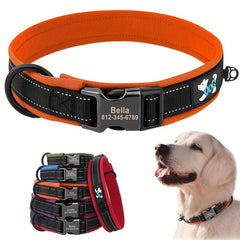Personalized Neoprene Padded Reflective Dog Collar