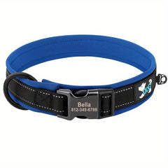 Personalized Neoprene Padded Reflective Dog Collar