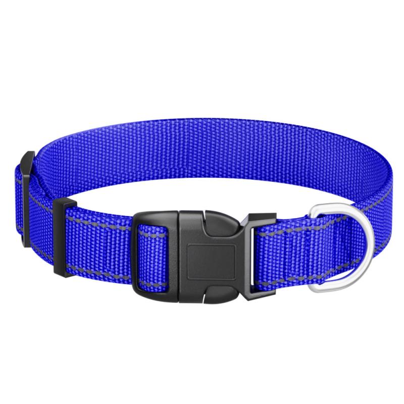 Reflective Nylon Dog Collar With Quick Release Buckle