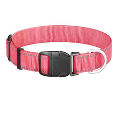 Reflective Nylon Dog Collar With Quick Release Buckle