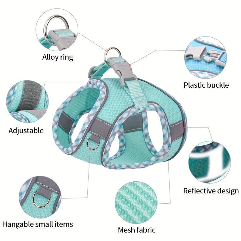 Reflective & Breathable Pet Chest Strap Vest for Safe Adventures