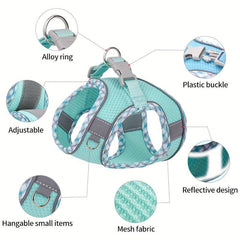 Reflective & Breathable Pet Chest Strap Vest for Safe Adventures