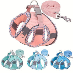 Reflective & Breathable Pet Chest Strap Vest for Safe Adventures