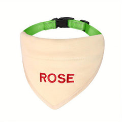 Personalized Dog Bandana with Name Embroidered