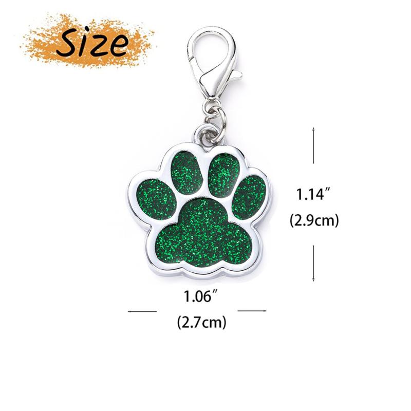 Custom Engraved Paw Print Pet ID Tag