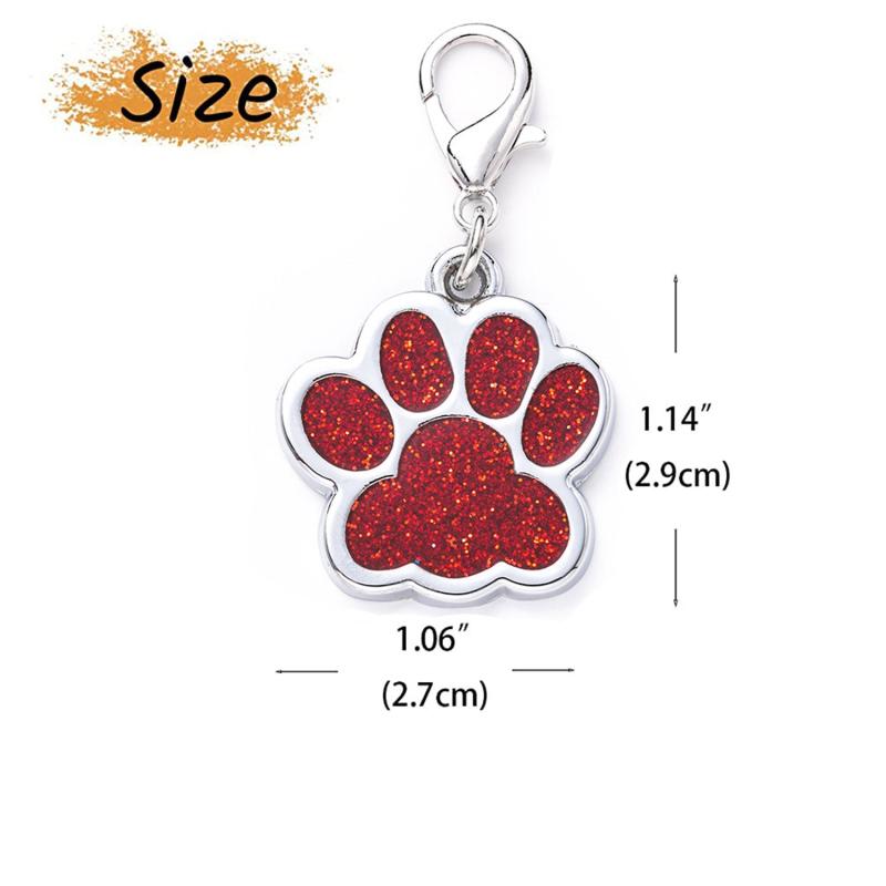 Custom Engraved Paw Print Pet ID Tag