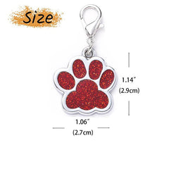 Custom Engraved Paw Print Pet ID Tag