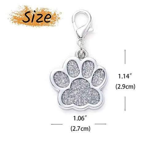 Custom Engraved Paw Print Pet ID Tag