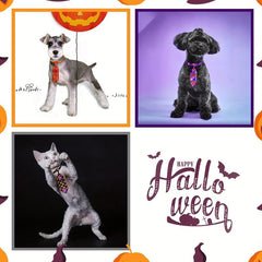 10pcs Halloween Pet Neckties Pumpkin Skull Dog Neckties Holidays Dog Grooming