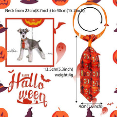 10pcs Halloween Pet Neckties Pumpkin Skull Dog Neckties Holidays Dog Grooming