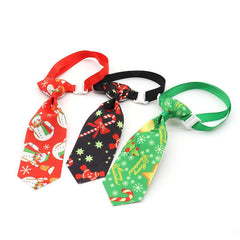 10pcs Xmas Pet Collar Dog Bow Tie Snowman Neckties