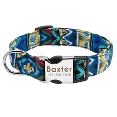 Personalized Nylon Pet Collar With Nameplate Tag - Small Medium Large Dogs