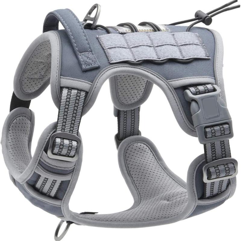 Dog Harness No Pulling Front Clip Leash Reflective Vest For Dogs Camo