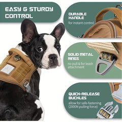 Dog Harness No Pulling Front Clip Leash Reflective Vest For Dogs Camo