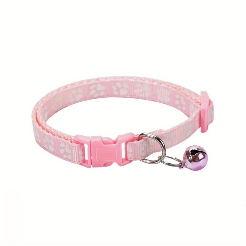 Cartoon Cat Paw Print Cat Collar Adjustable Durable Pet Supplies