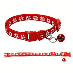 Cartoon Cat Paw Print Cat Collar Adjustable Durable Pet Supplies