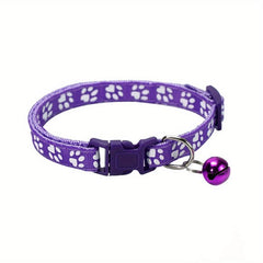 Cartoon Cat Paw Print Cat Collar Adjustable Durable Pet Supplies