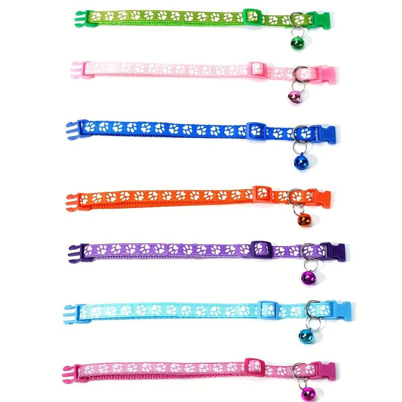 Cartoon Cat Paw Print Cat Collar Adjustable Durable Pet Supplies