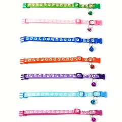 Cartoon Cat Paw Print Cat Collar Adjustable Durable Pet Supplies