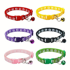Cartoon Cat Paw Print Cat Collar Adjustable Durable Pet Supplies