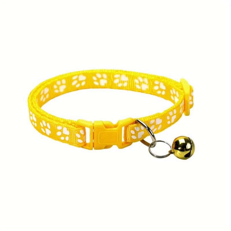Cartoon Cat Paw Print Cat Collar Adjustable Durable Pet Supplies