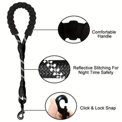 JOYTALE Reflective Padded Short Leash for Medium and Large Dogs
