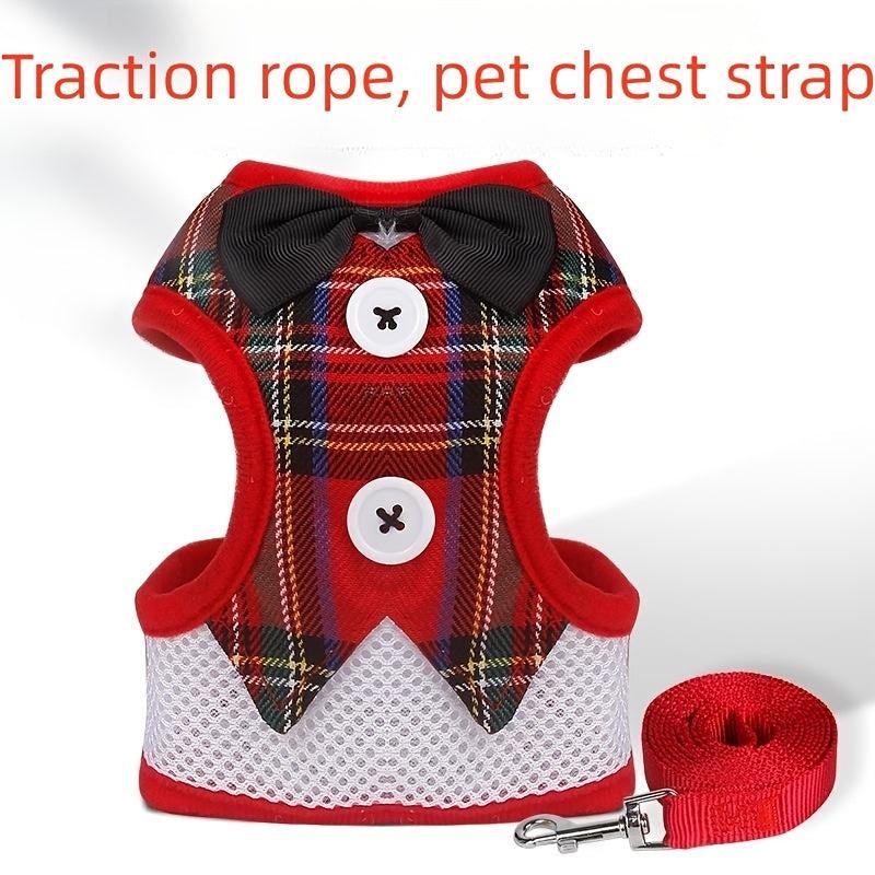 Dog Vest Harness And Leash Set Small Dog Walking Breathable Step-in