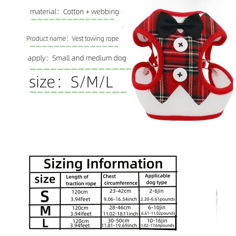 Dog Vest Harness And Leash Set Small Dog Walking Breathable Step-in