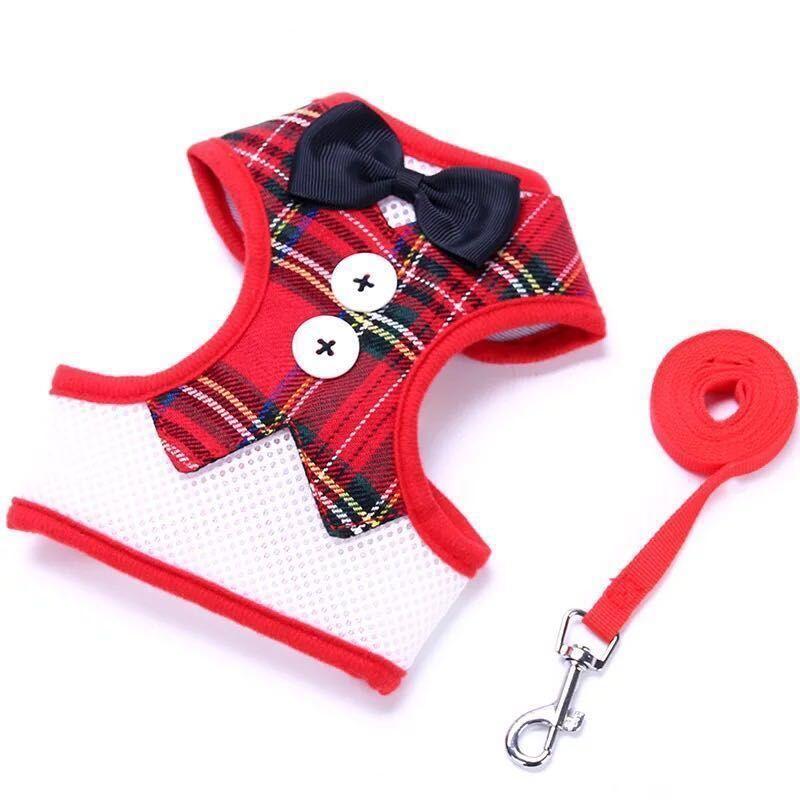Dog Vest Harness And Leash Set Small Dog Walking Breathable Step-in