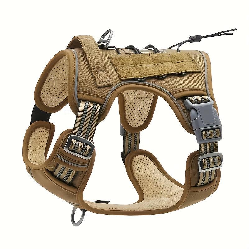 Large Dog Tactical Harness Reflective Easy Control Pet Vest