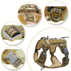 Large Dog Tactical Harness Reflective Easy Control Pet Vest