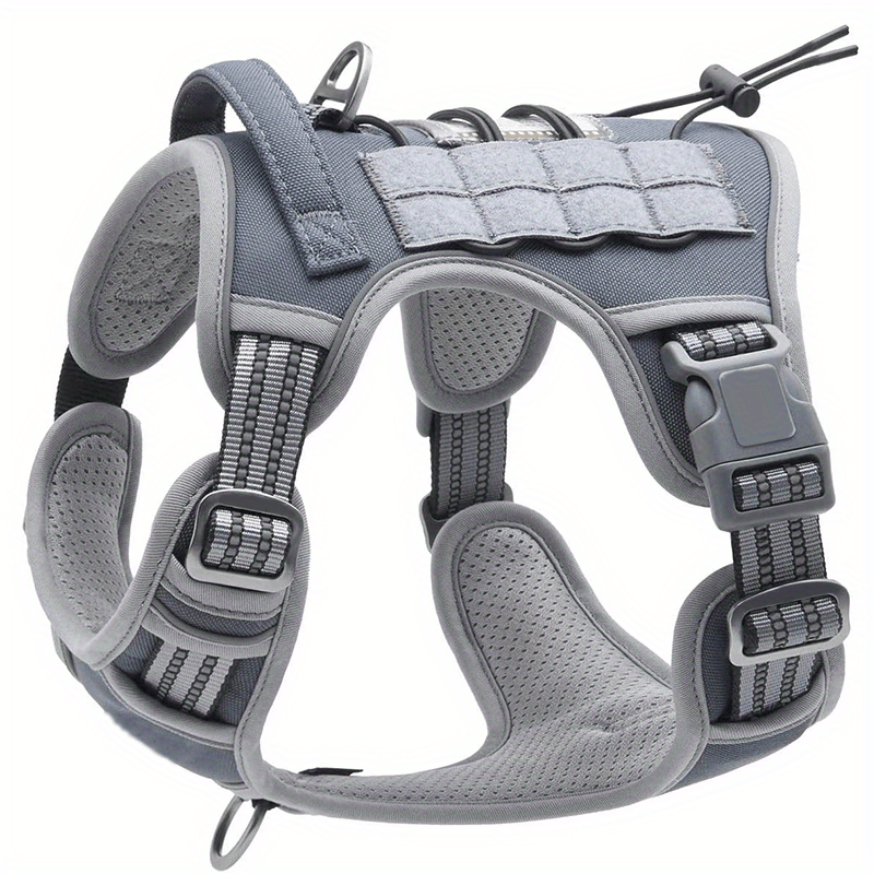 Large Dog Tactical Harness Reflective Easy Control Pet Vest