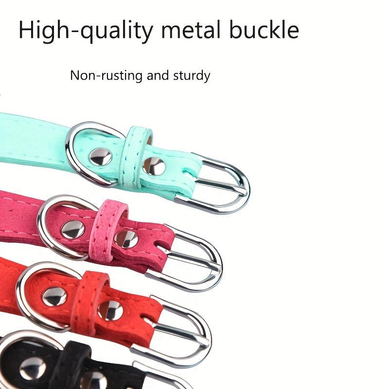 Crown Rhinestone Dog Collar Soft and Strong Adjustable Leather Collar