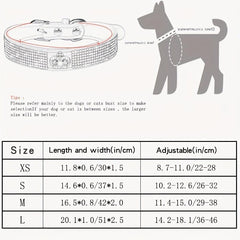 Crown Rhinestone Dog Collar Soft and Strong Adjustable Leather Collar