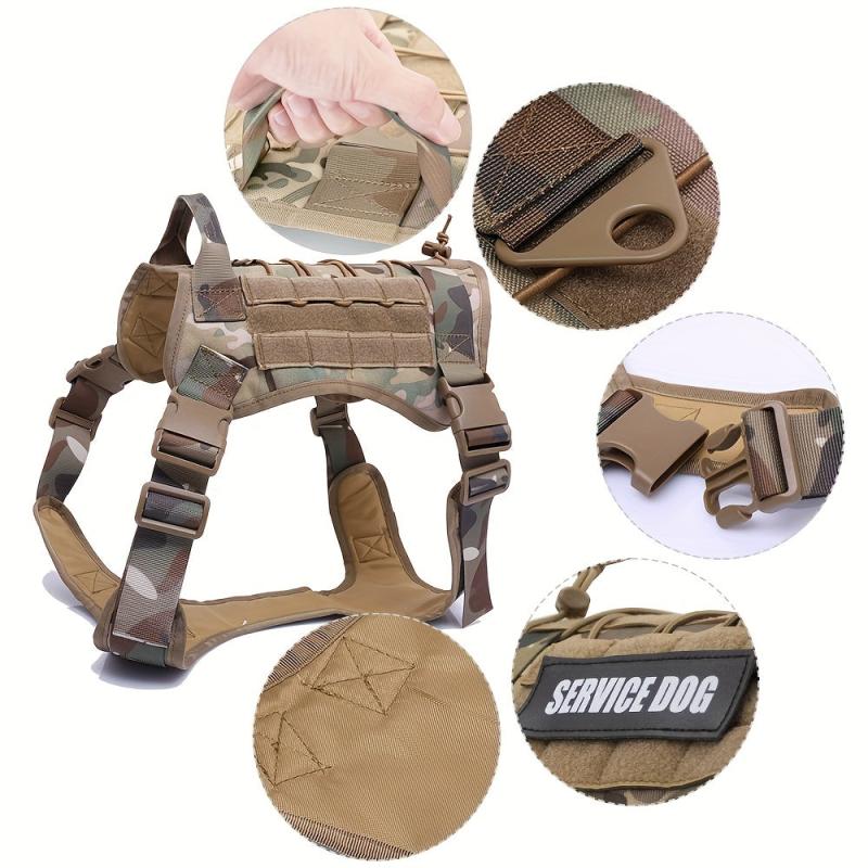 Tactical Dog Harness & Leash Set Adjustable Training Vest