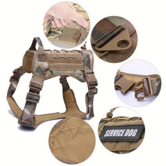 Tactical Dog Harness & Leash Set Adjustable Training Vest