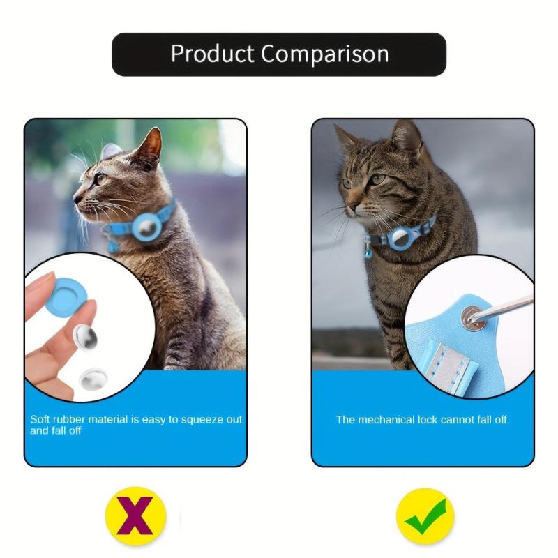 Anti Lost Cat Collar with AirTag Holder Case