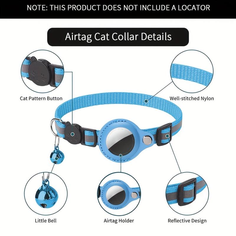 Anti Lost Cat Collar with AirTag Holder Case