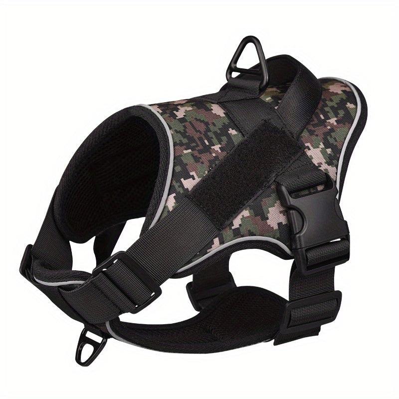 No Pull Military Dog Vest Reflective Service Dog Harness for Large Dogs Training