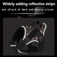 No Pull Military Dog Vest Reflective Service Dog Harness for Large Dogs Training
