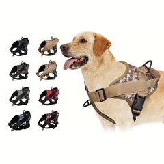 No Pull Military Dog Vest Reflective Service Dog Harness for Large Dogs Training
