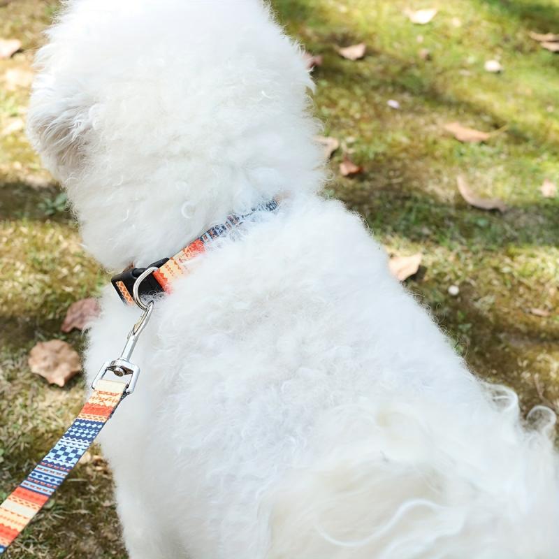 Geometric Pattern Pet Collar Bohemian Ethnic Style Dog Collar
