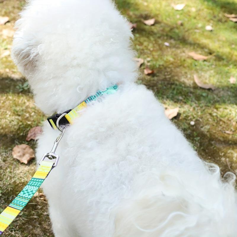 Geometric Pattern Pet Collar Bohemian Ethnic Style Dog Collar