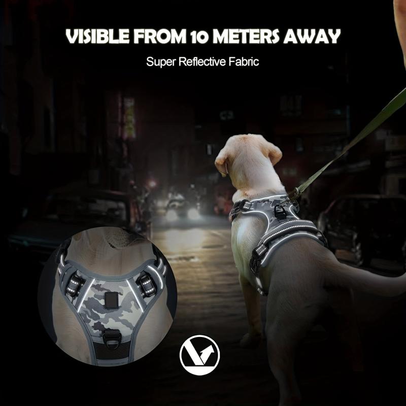 Reflective No Pull Dog Harness with Handle for Walking