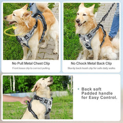 Reflective No Pull Dog Harness with Handle for Walking