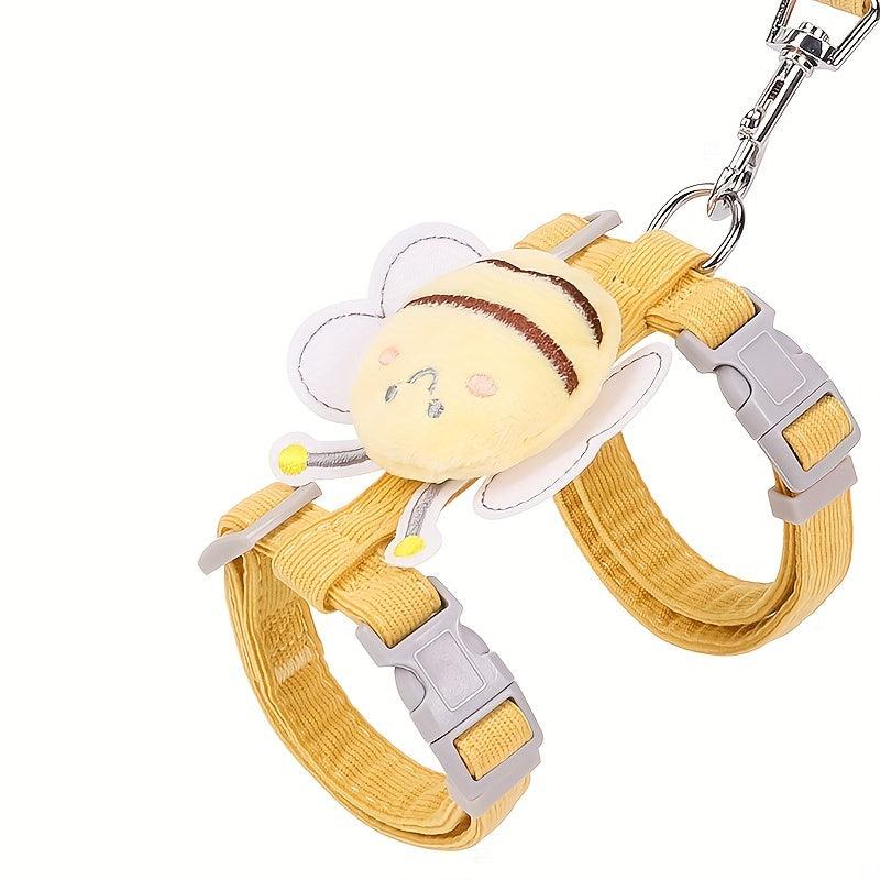 Adjustable Cat Harness & Leash Set Escape Proof I-Shaped Soft Vest
