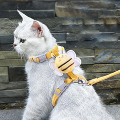 Adjustable Cat Harness & Leash Set Escape Proof I-Shaped Soft Vest