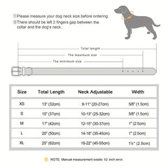 Personalized Leather Dog Collar with Engraved Nameplate