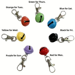 7pc Colorful Bell Collar for Pets